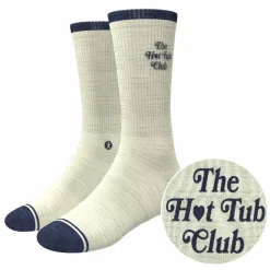 The Jet Set - Hot Tub Club Oatmeal Heel Hammock™ Crew Socks
