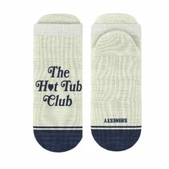 The Jet Set - Hot Tub Club Oatmeal Heel Hammock™ Ankle Socks