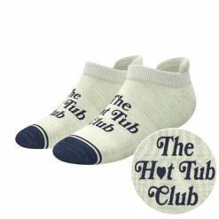 The Jet Set - Hot Tub Club Oatmeal Heel Hammock™ Ankle Socks