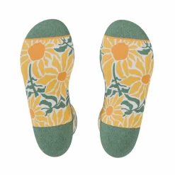 The June Bug - Sunflower Heel Hammock™ Quarter Crew Socks