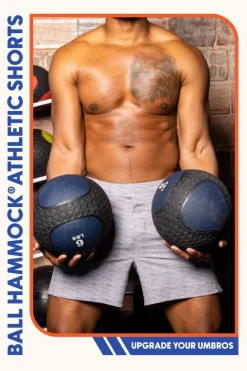 The Junk Trunks - Grey Ball Hammock® 5 Inch Athletic Shorts