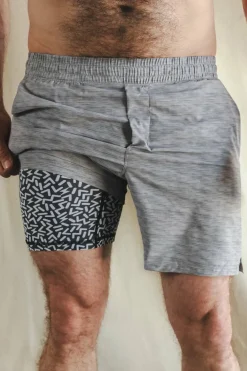 The Junk Trunks - Grey Ball Hammock® 7 Inch Athletic Shorts