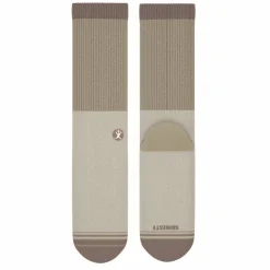 The Khaki - Tan Color Block Heel Hammock™ Crew Socks