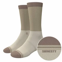 The Khaki - Tan Color Block Heel Hammock™ Crew Socks