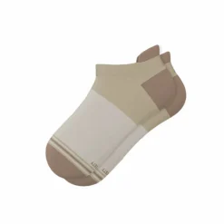 The Khaki - Tan Color Block Heel Hammock™ Ankle Socks