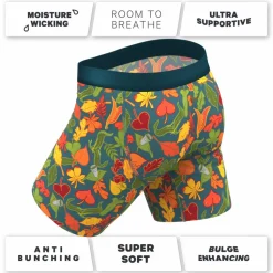 The Leaf Peeps - Naughty Leaves Ball Hammock® Boxer - Long Leg