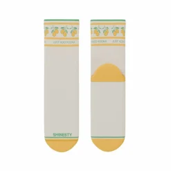 The Lemon Zest - Limoncello Heel Hammock™ Quarter Crew Socks