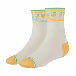 The Lemon Zest - Limoncello Heel Hammock™ Quarter Crew Socks
