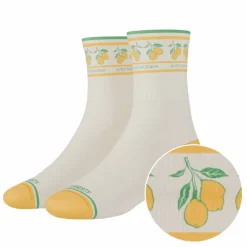 The Lemon Zest - Limoncello Heel Hammock™ Quarter Crew Socks