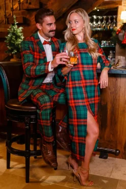 The Lincoln Log Love Lady - Midi Christmas Dress