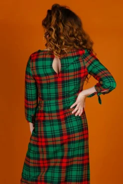 The Lincoln Log Love Lady - Midi Christmas Dress