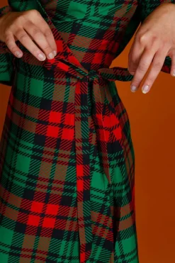 The Lincoln Log Love Lady - Plaid Christmas Wrap Dress