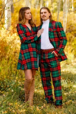 The Lincoln Log Love Lady - Plaid Christmas Wrap Dress