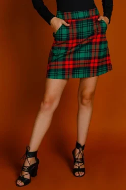 The Lincoln Log Love Lady - Women's Green Plaid Christmas Suit