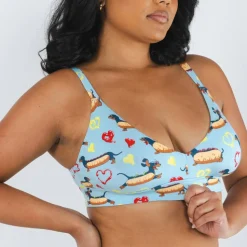The Lovely Wiener - Wiener Dogs Boob Hammock™ Plunge Bralette