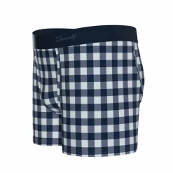 The Mad for Plaid - Navy Gingham Youth Boxer Briefs