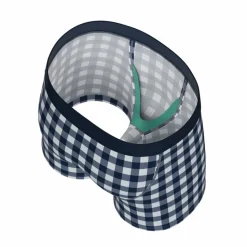 The Mad for Plaid - Navy Gingham Youth Boxer Briefs