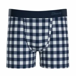 The Mad for Plaid - Navy Gingham Youth Boxer Briefs