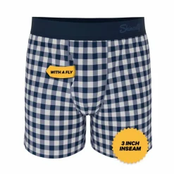 The Mad for Plaid - Navy Gingham Boxers