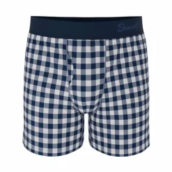 The Mad for Plaid - Navy Gingham Boxers