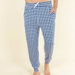 The Mad for Plaid - Navy Gingham SleepDeep™ Men’s Pajama Joggers