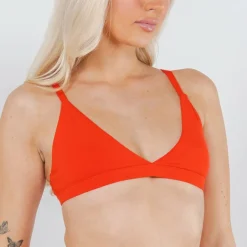 The Maraschino - Flame Scarlet Red Boob Hammock™ Triangle Bralette