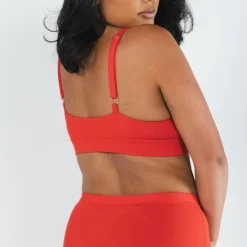 The Maraschino - Flame Scarlet Red Boob Hammock™ Plunge Bralette