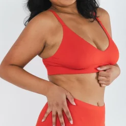 The Maraschino - Flame Scarlet Red Boob Hammock™ Plunge Bralette