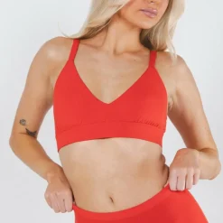 The Maraschino - Flame Scarlet Red Boob Hammock™ Plunge Bralette