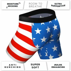 The Mascot - American Flag Ball Hammock® Boxer - Long Leg