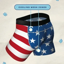 The Mascot - American Flag paradICE™ Cooling Ball Hammock® Underwear With Fly