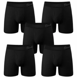 The Midnight Rider - Black Ball Hammock® Pouch Underwear With Fly 5 Pack
