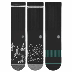 The Mostly Black - Heel Hammock™ Crew Socks 3 Pack