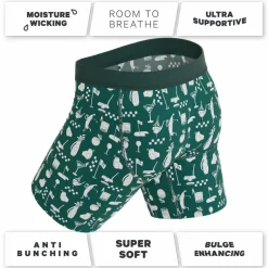 The Mulligan - Green Golf Ball Hammock® Boxer - Long Leg