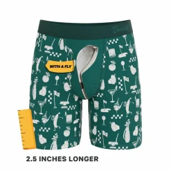 The Mulligan - Green Golf Ball Hammock® Boxer - Long Leg