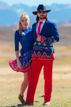 The Nordic Gentleman - Navy Fair Isle Ugly Christmas Suit