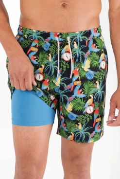 The 5 O'Clock Somewhere - Margaritaville® Ball Hammock® Pouch 8" Swim Trunks
