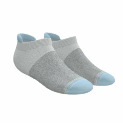 The Pacific Blue - Blue Grey Tri Color Block Heel Hammock™ Ankle Socks 3 Pack