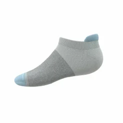 The Pacific Blue - Blue Grey Tri Color Block Heel Hammock™ Ankle Socks 3 Pack