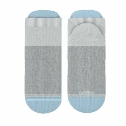 The Pacific Blue - Tri Color Block Heel Hammock™ Ankle Socks