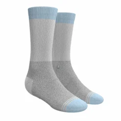 The Pacific Blue - Tri Color Block Heel Hammock™ Crew Socks