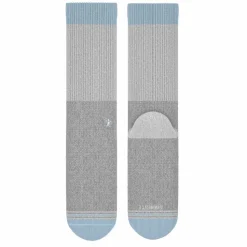 The Pacific Blue - Tri Color Block Heel Hammock™ Crew Socks