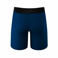 The Package Deal - Long Leg Navy Blue Ball Hammock® Pouch Underwear With Fly 3 Pack