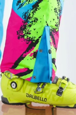 The Park Rat - Men's Neon Spray Design Retro One Piece Ski Suit