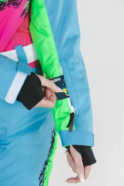 The Park Rat - Neon Spray Design Retro Women's One Piece Ski Suit