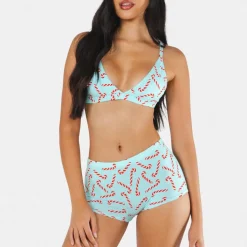 The Peppermint Pimp Canes - Candy Cane Modal Boyshort Underwear