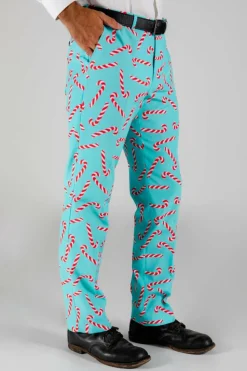The Peppermint Pimp Canes - Candy Cane Print Christmas Pants
