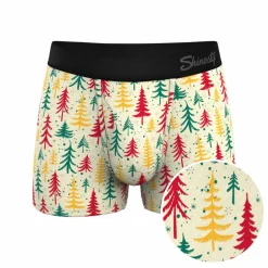 The Pine Tree Playboy - Retro Christmas Trees Ball Hammock® Pouch Trunks Underwear