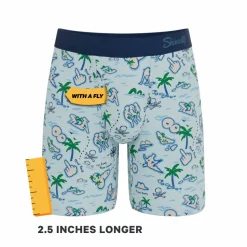 The Pirate's Booty - Naughty Map Ball Hammock® Boxer - Long Leg