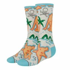 The Pirate's Booty - Naughty Map Heel Hammock™ Crew Socks